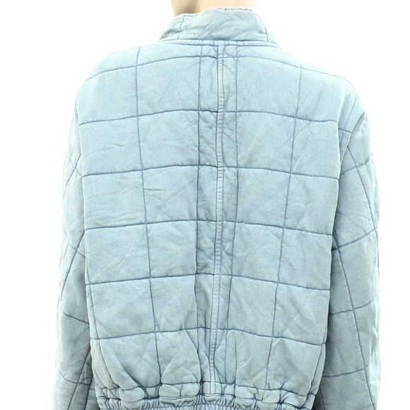 Free People Dolman Quilted Knit Jacket Top Oversized Zip-up Slouchy M NEW 280744 - Picture 11 of 12
